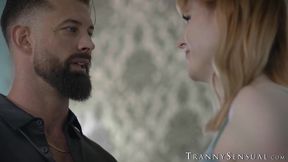 Bearded hottie Alpha Wolfe chokes me while plowing my smooth ass