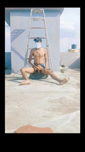 Terrace Garden Nude Men Cum