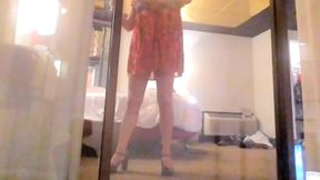 Caught Watching Her in Hotel Window and She Gives Him a Show
