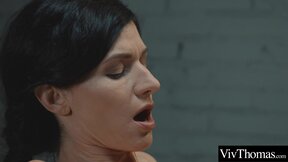 Sexy blonde massages gorgeous brunette before eating her moist pussy