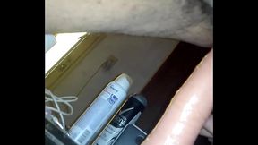 Fucking my ass with my new dildo for the first time.