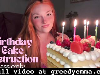 Birthday Cake Destruction - Ass Only - Cake Sitting Mess BBW Big Jiggly Booty Goddess Humiliation