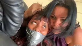 Backtalking Girl Gagged In Tight Tape Bondage By Evil Stepmom