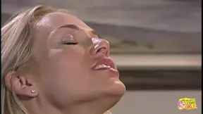 Curvy blondes eat pussy and ass at steamy workplace