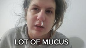 Morning Mucus Mess – Watch My Snot Drip, Nose Blow & Spray Fetish Play with a Latina Girl Waking Up Congested
