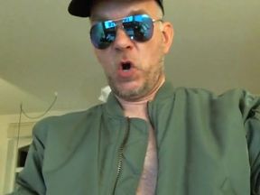 Leather Jock Bomber Cum 1