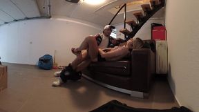 hot blonde fucked hard in a garage