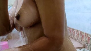 Colllege babe from India showing off her boobs and bush