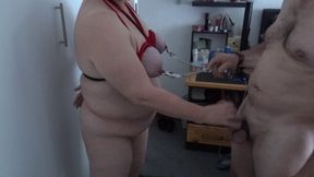 Tit rope bondage with extreme nipple stretching suckers and nipple clamps with stretching