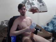 SLUT SHOWS OFF NEW FLESHLIGHT FOR MISTRESS, CUMMING W/ DIRTY TALK!