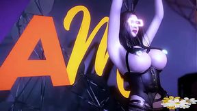 Cyber babe deep throats massive BBC
