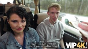 Public Pickup Leads to Steamy Bus Sex