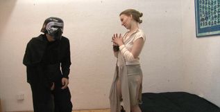 Blonde Cosplay Babe Takes Facial After Oral