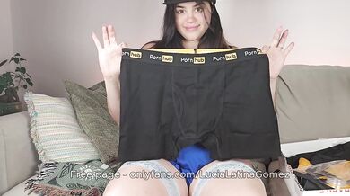 Trying on my new pornhub merch! Thanks for 25K subs!