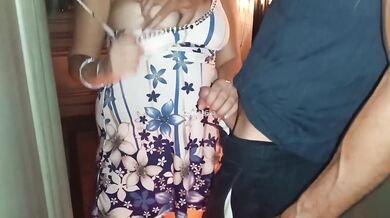 Hubby films busty wife cheating outside squirting big boobs orgasm