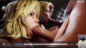 Emma and Sue Deepthroat Race, Tight Bald Pussy D!va Masturbates Ion the Street