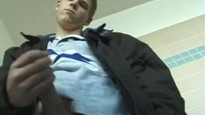Christian Beats Off In Toilet