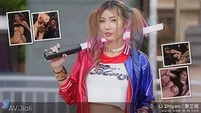 Li Zhiyan Gets Fucked At The Halloween Sex Party Dressed As Harley Quinn - AVJiali