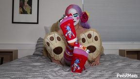 BJ McNaughty Wiggling Her Clown Toes
