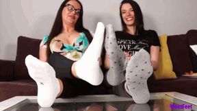 Pretty Women Socks Tease HD