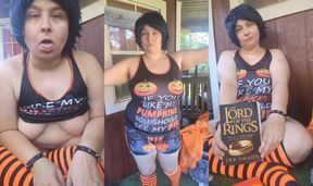 Chubby BBW Nerd Fucks Both Holes and Shows Off