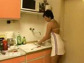 Spanking with kitchen tools
