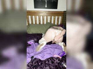 older tgirl unicorn play time with anal toys and bang machine