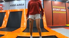 ”Thai amateur MILF GF having fun on a trampoline & banged at home”