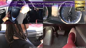 772-Lili Dr Scholl's Flat Wedges Straight Shot