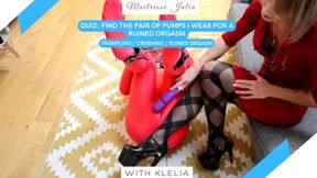 Heels Play and Vibrator Ruined Orgasm in Spandex - Mistress Julia