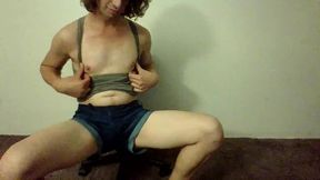 Red Panties and Jean Booty Shorts