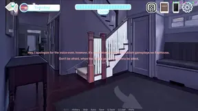 Busty pregnant teen in a 3D game gets creampied in an FFM threesome during yoga class