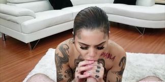 Blonde bombshell Genevieve Sinn teases and worships your cock