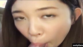 ”Naughty Japanese student licking & sucking meat like lollipop”
