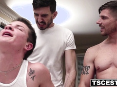 FTM Colby Tate double filled with family cum! Derek Spears, Guy Spencer