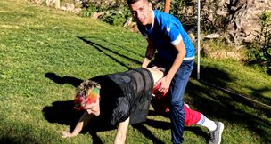 Woke boys fuck on the football pitch while they share exclusive views