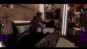 Big-titted Roblox babe gets huge cock inside her
