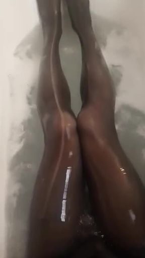 Bathing in full nylons