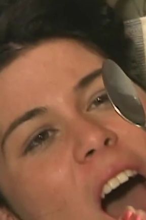 Adorable Tiny Breasted Cutie on a Chain Collar Is Buried Creampie by Double Penetration Gangbang.