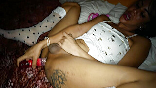 Big Cock Tranny Banged Horny Ladyboy Indoor