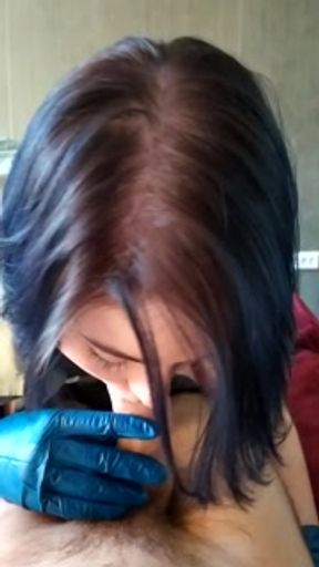 Just a quick blowjob from a dirty nurse