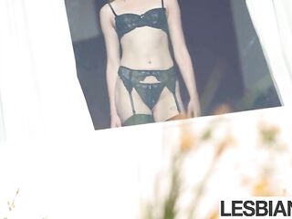 LESBIANX - Underware Lesbian babes Locked - Golden-haired Women Amber & Hayley’s Snatch-Licking Scissor Frenzy