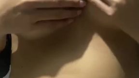 18 year old stepsister with perfect tits playing with my cock