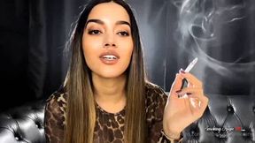 Hot Bimbo blows Smoke in your face - Angie