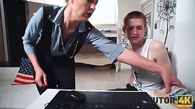 Tutor4k. after simulating heart guy gets access to professors pussy
