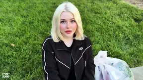 Hot Russian blonde sucks and rides tool