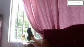 Brig_Sexi_Hot itchy socked feet in window