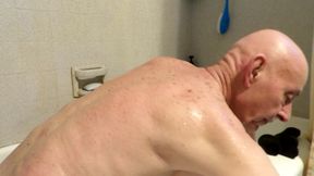 Play Time in the Tub. Wife Is at Work!