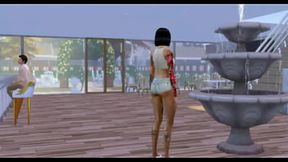 Tiny ebony teen Kehlani gets banged by a big white rod