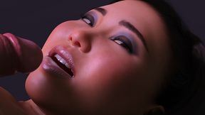 Swallowing Her New Lover Up Close 5K